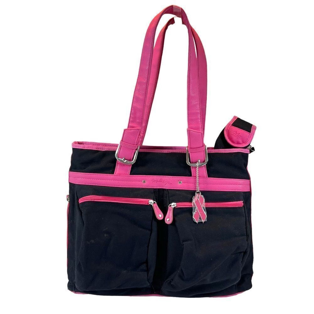 Stylish Pink and Black Laptop Bag